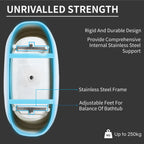 Vasche da bagno autoportanti in acrilico CB HOME da 59''/67'', vasche da bagno con un solo lato contro la parete, troppo pieno a sinistra/destra