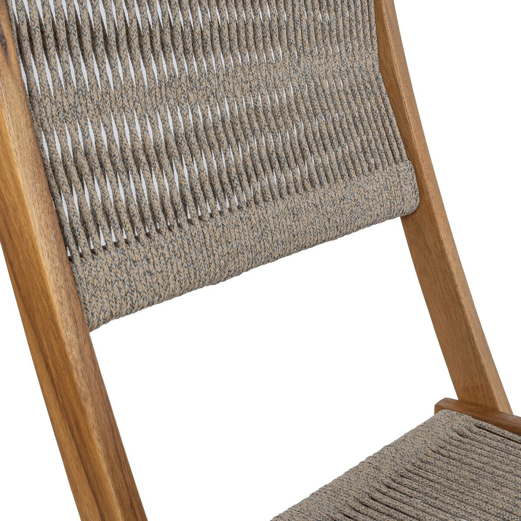 Set da bistrot pieghevole da esterno Cadiz Modern Coastal in legno di acacia, 3 pezzi, di JONATHAN Y