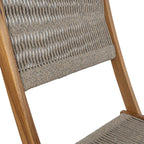 Set da bistrot pieghevole da esterno Cadiz Modern Coastal in legno di acacia, 3 pezzi, di JONATHAN Y