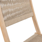 Set da bistrot pieghevole da esterno Cadiz Modern Coastal in legno di acacia, 3 pezzi, di JONATHAN Y