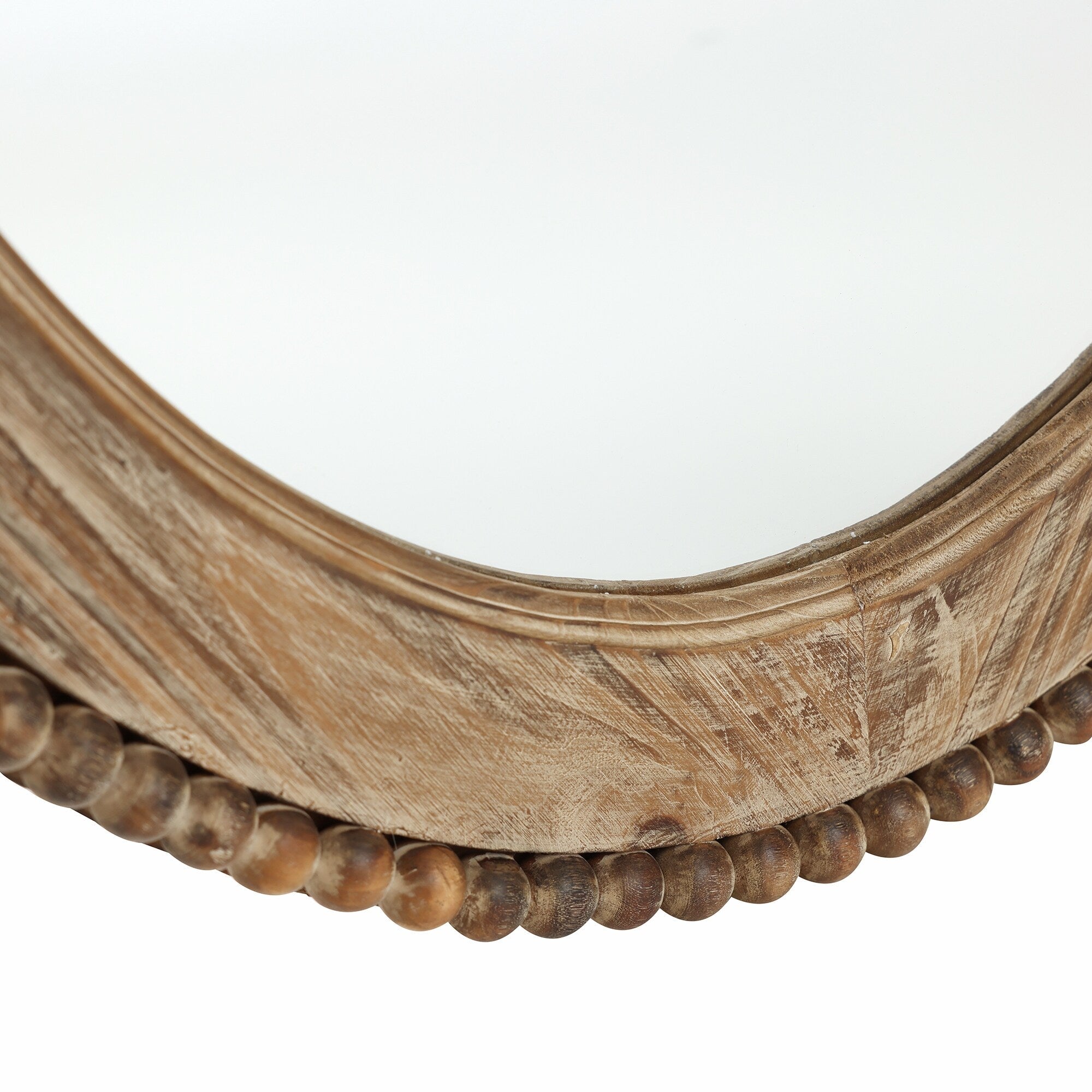 Specchio da parete ovale con cornice in legno Cameo da 32 pollici, specchio da parete per bagno - 31,89 A x 24 L x 1,26 P