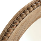 Specchio da parete ovale con cornice in legno Cameo da 32 pollici, specchio da parete per bagno - 31,89 A x 24 L x 1,26 P