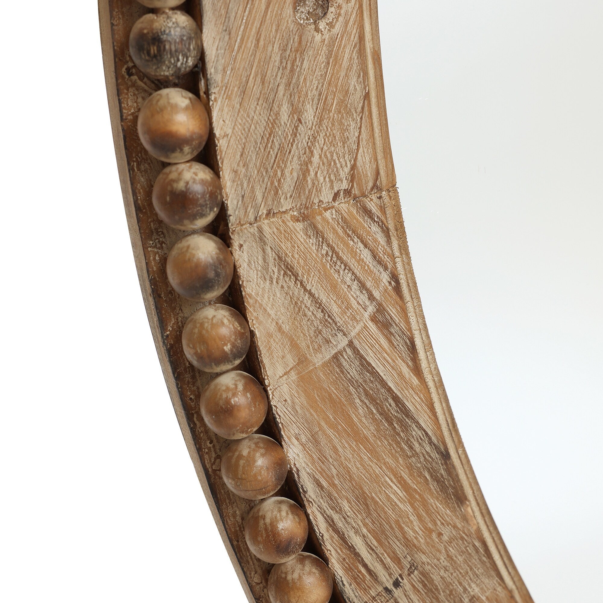 Specchio da parete ovale con cornice in legno Cameo da 32 pollici, specchio da parete per bagno - 31,89 A x 24 L x 1,26 P