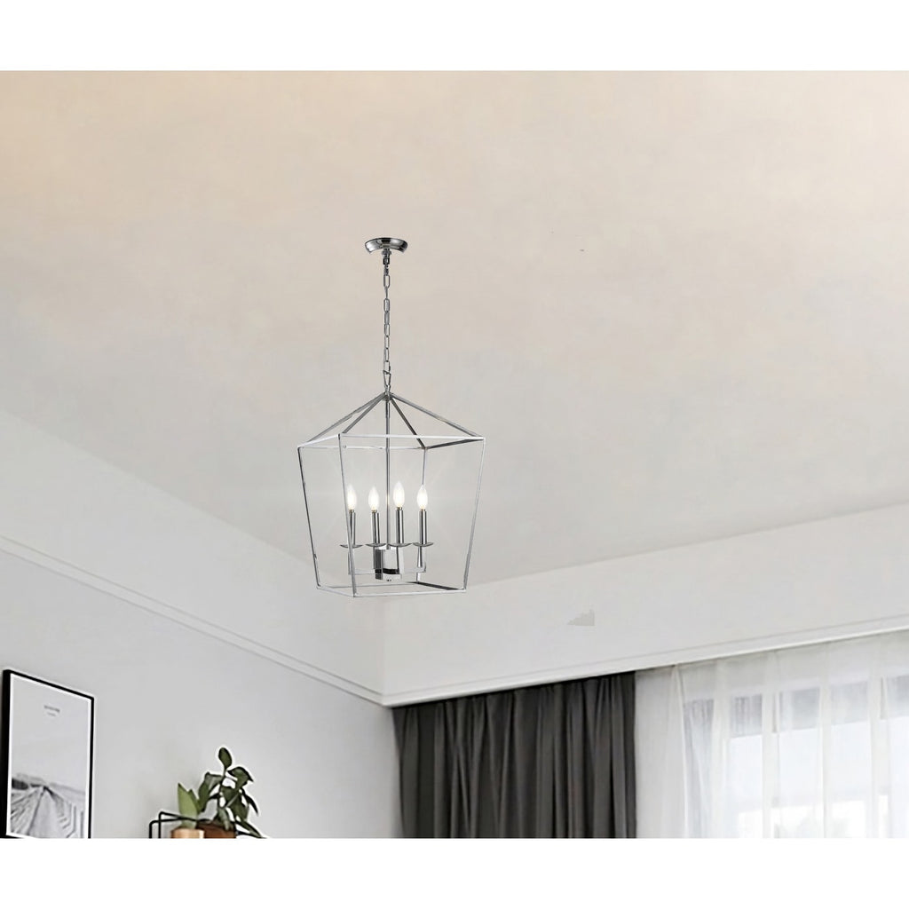 Lampadario a gabbia aperta con lanterna a forma di candela, per scale o isola della cucina - N/D