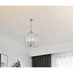 Lampadario a gabbia aperta con lanterna a forma di candela, per scale o isola della cucina - N/D