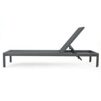 Chaise longue da esterno in alluminio Cape Coral (set da 2) di Christopher Knight Home - 77,56 P x 25,20 L x 11,80 A