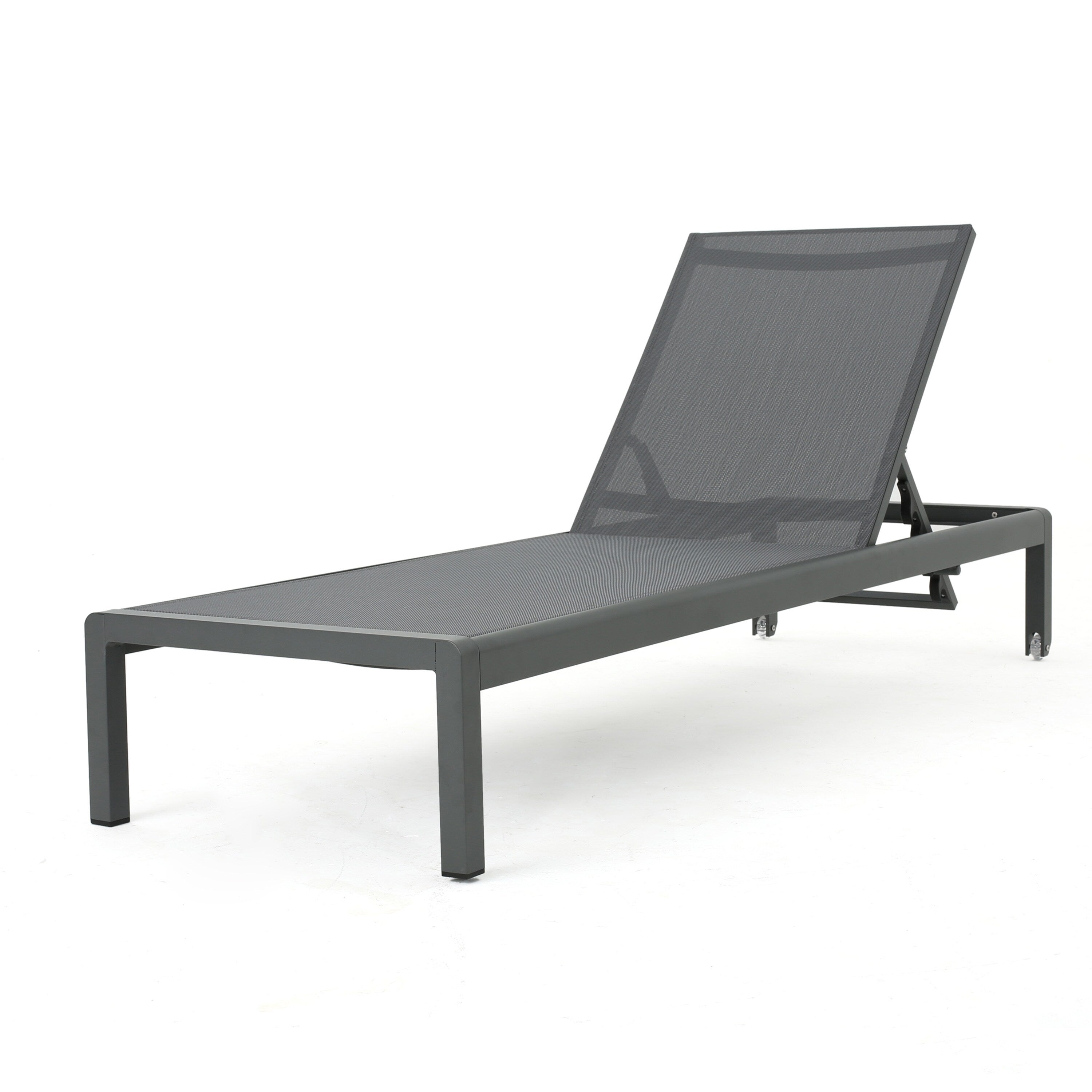 Chaise longue da esterno in alluminio Cape Coral (set da 2) di Christopher Knight Home - 77,56 P x 25,20 L x 11,80 A