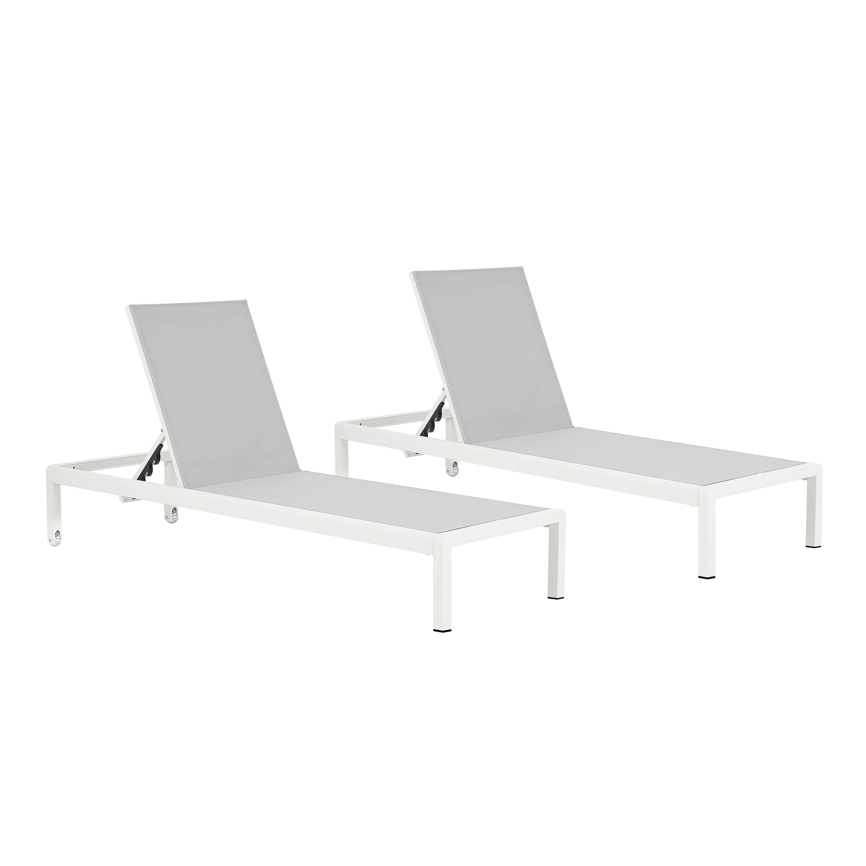Chaise longue da esterno in alluminio Cape Coral (set da 2) di Christopher Knight Home - 77,56 P x 25,20 L x 11,80 A