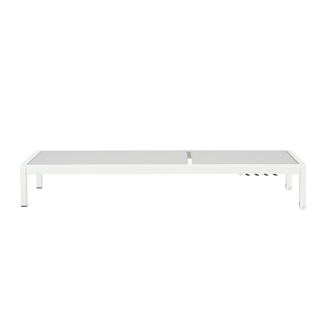 Chaise longue da esterno in alluminio Cape Coral (set da 2) di Christopher Knight Home - 77,56 P x 25,20 L x 11,80 A