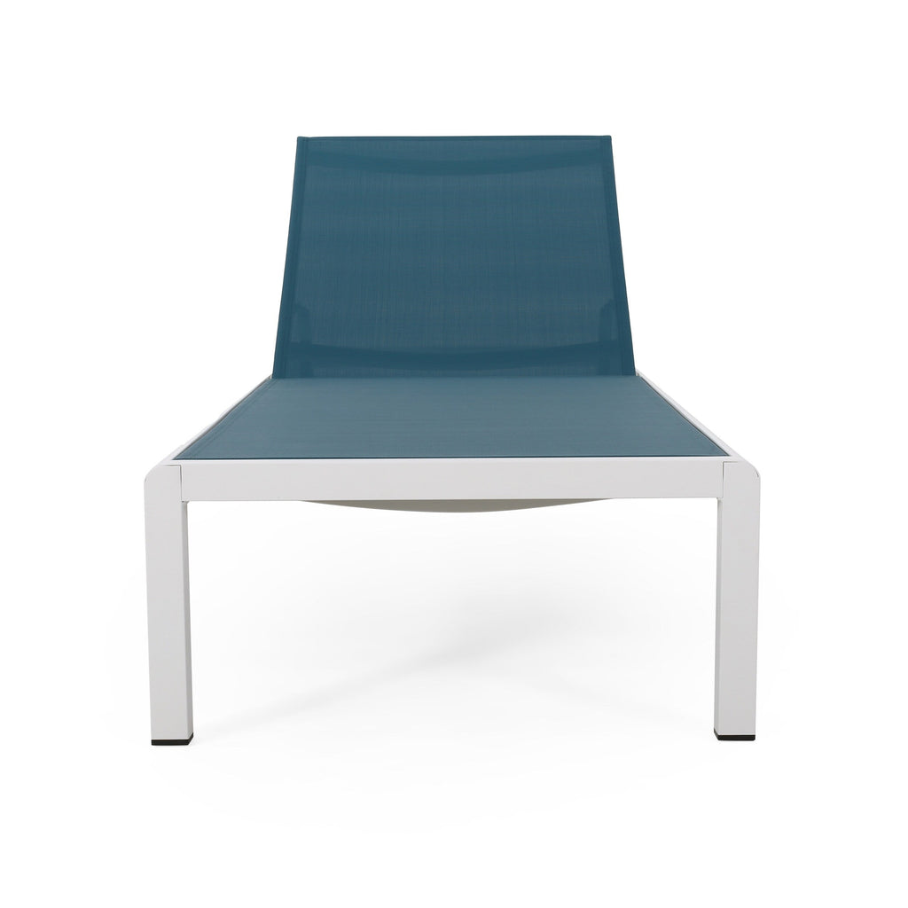 Chaise longue da esterno in alluminio Cape Coral (set da 2) di Christopher Knight Home - 77,56 P x 25,20 L x 11,80 A