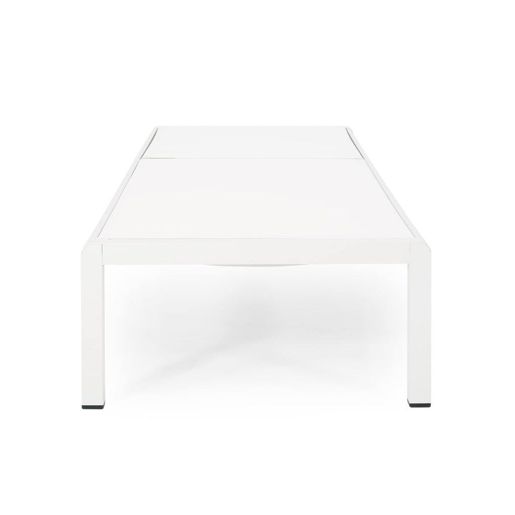 Chaise longue da esterno in alluminio Cape Coral (set da 2) di Christopher Knight Home - 77,56 P x 25,20 L x 11,80 A