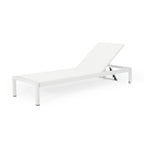 Chaise longue da esterno in alluminio Cape Coral (set da 2) di Christopher Knight Home - 77,56 P x 25,20 L x 11,80 A