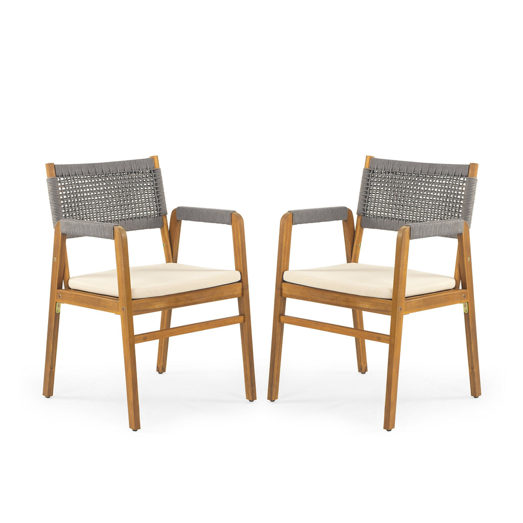 Set da pranzo da esterno Captef in legno di acacia da 5 pezzi di Christopher Knight Home