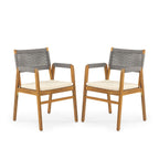 Set da pranzo da esterno Captef in legno di acacia da 5 pezzi di Christopher Knight Home