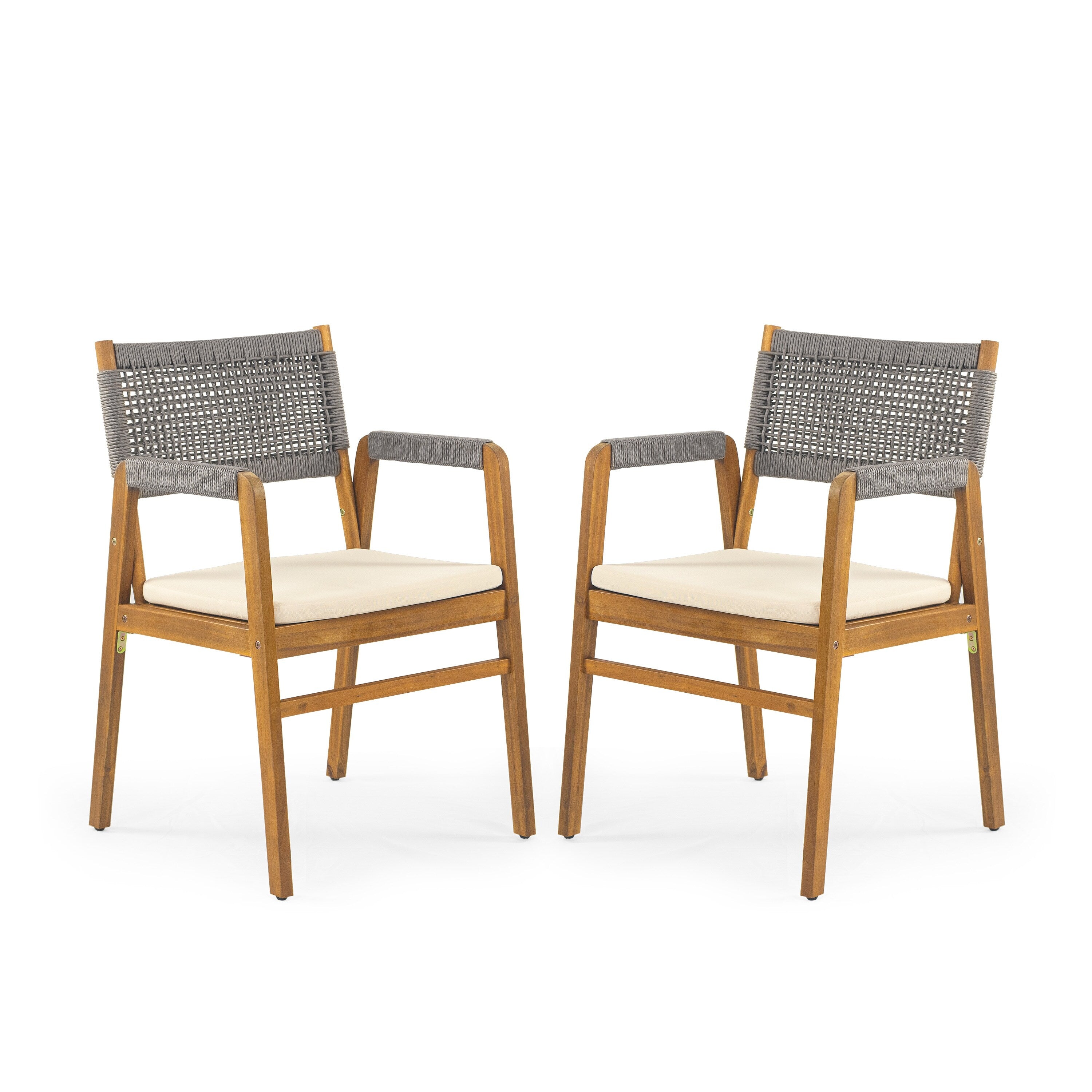 Set da pranzo da esterno Captef in legno di acacia da 5 pezzi di Christopher Knight Home