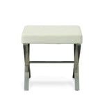 Carolina Living Elisabetta Vanity Bench - Bianco/Cromo
