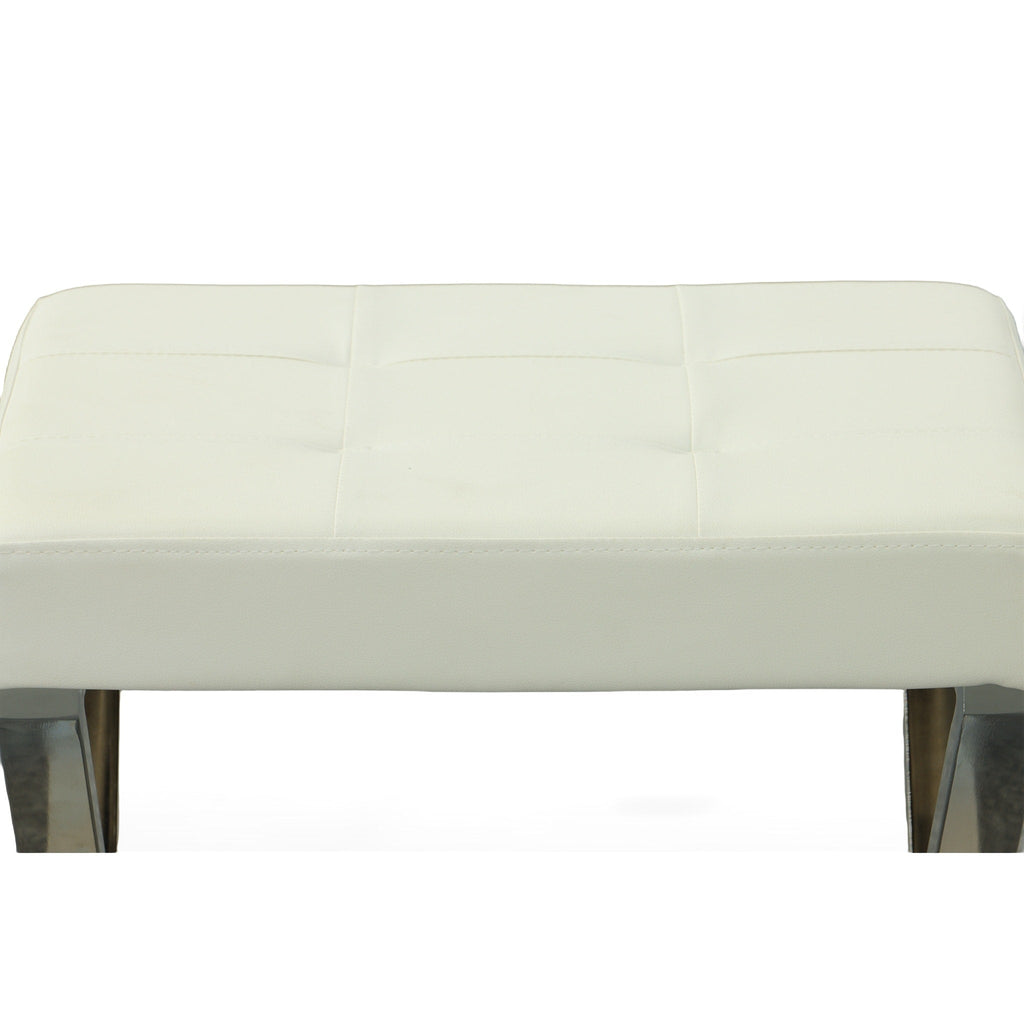 Carolina Living Elisabetta Vanity Bench - Bianco/Cromo