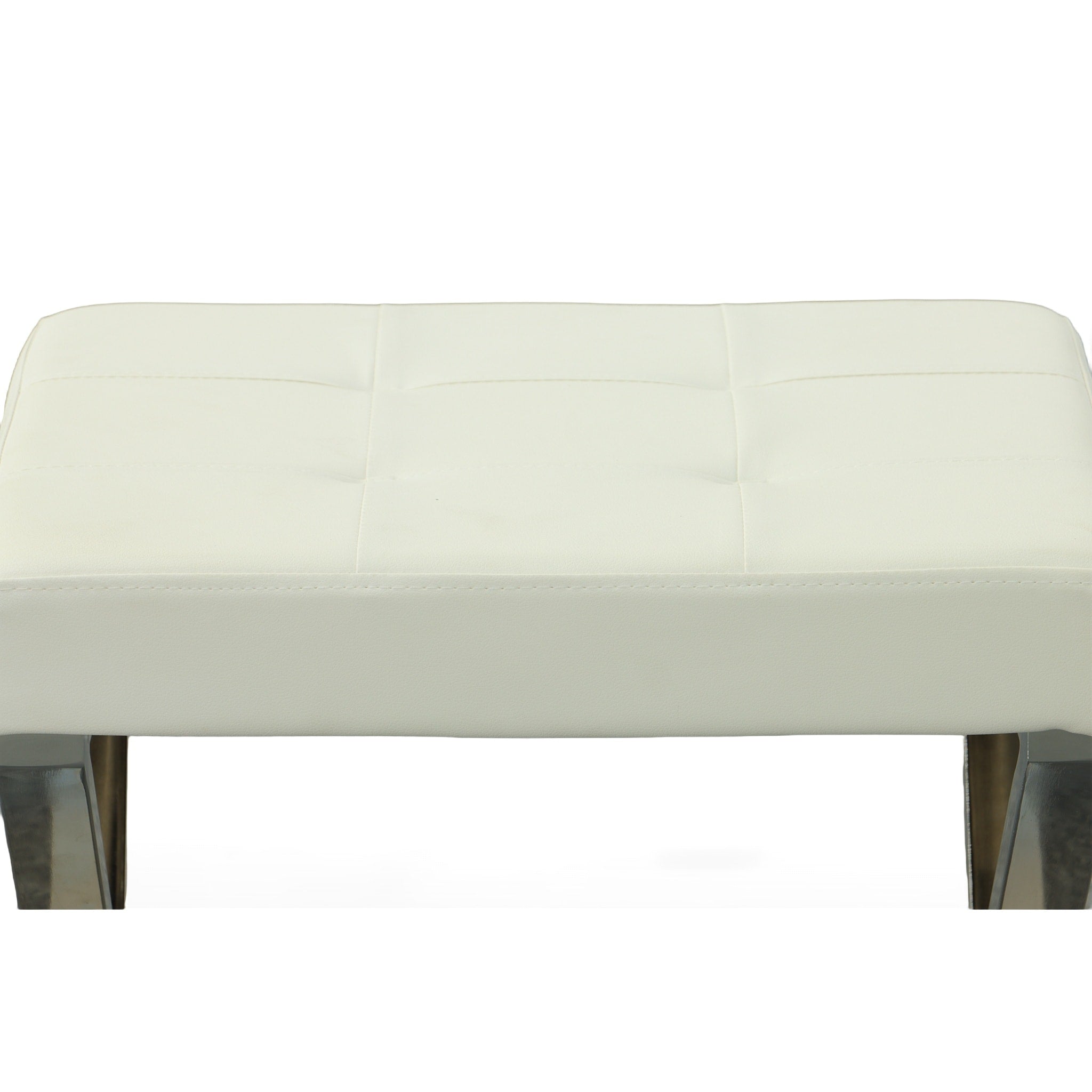 Carolina Living Elisabetta Vanity Bench - Bianco/Cromo