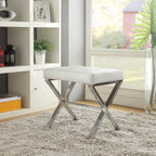 Carolina Living Elisabetta Vanity Bench - Bianco/Cromo