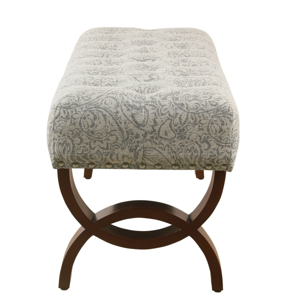 Panca Carolina con trapuntatura e borchie