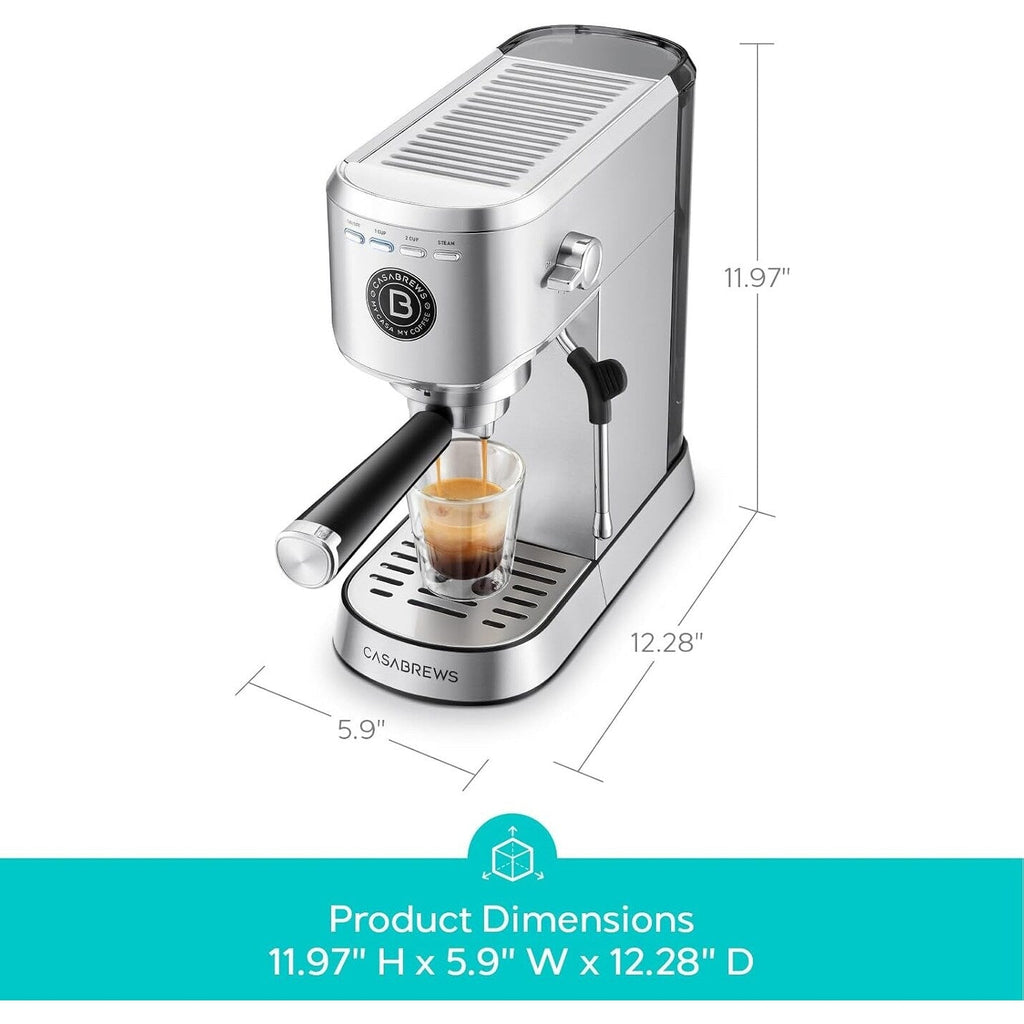 Macchina per caffè espresso professionale Casabrews da 20 bar con sistema di schiumatura del latte