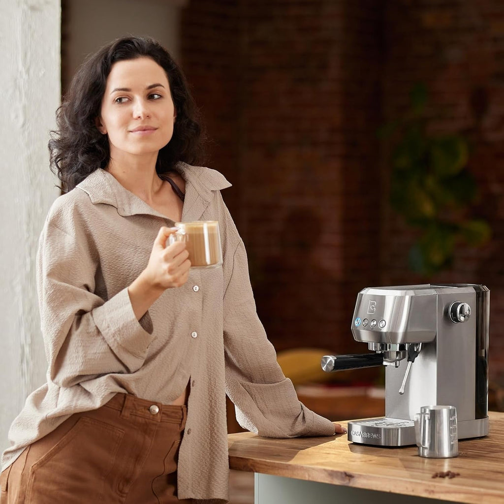 Casabrews 3700E Macchina per caffè espresso professionale da 20 bar con montalatte - N/D