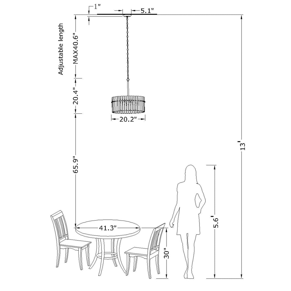 Lampadario in cristallo a 5 luci Casandra