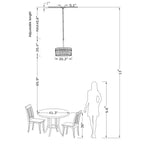 Lampadario in cristallo a 5 luci Casandra