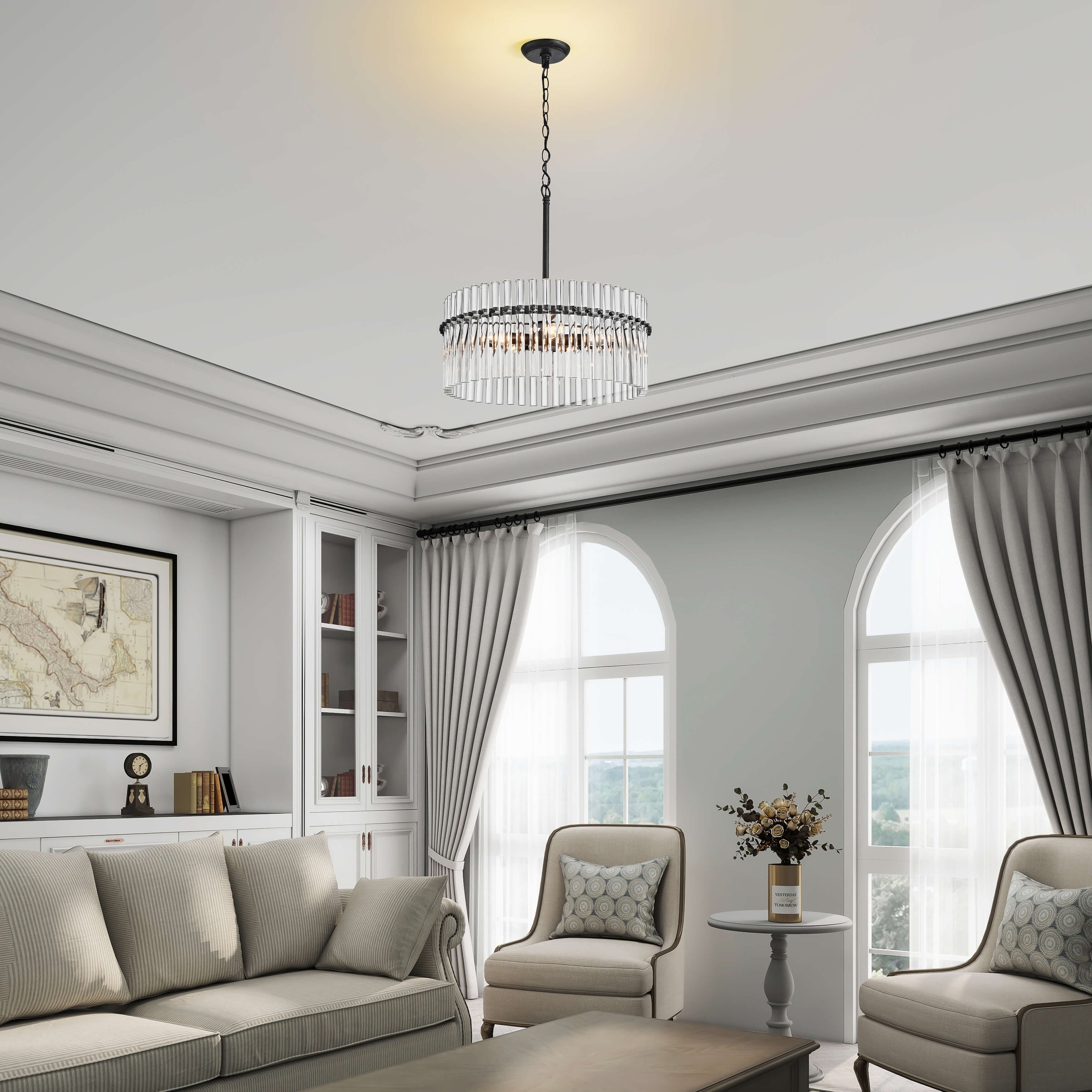 Lampadario in cristallo a 5 luci Casandra