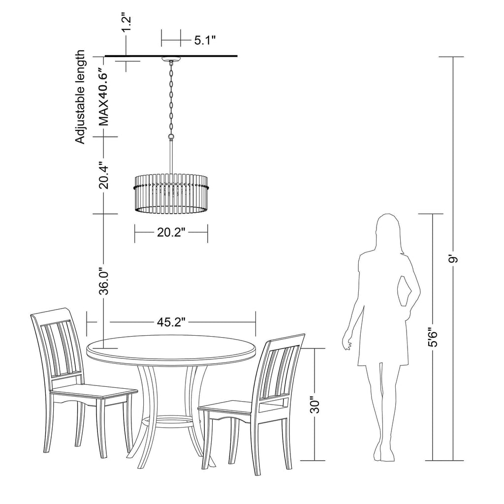 Lampadario in cristallo a 5 luci Casandra
