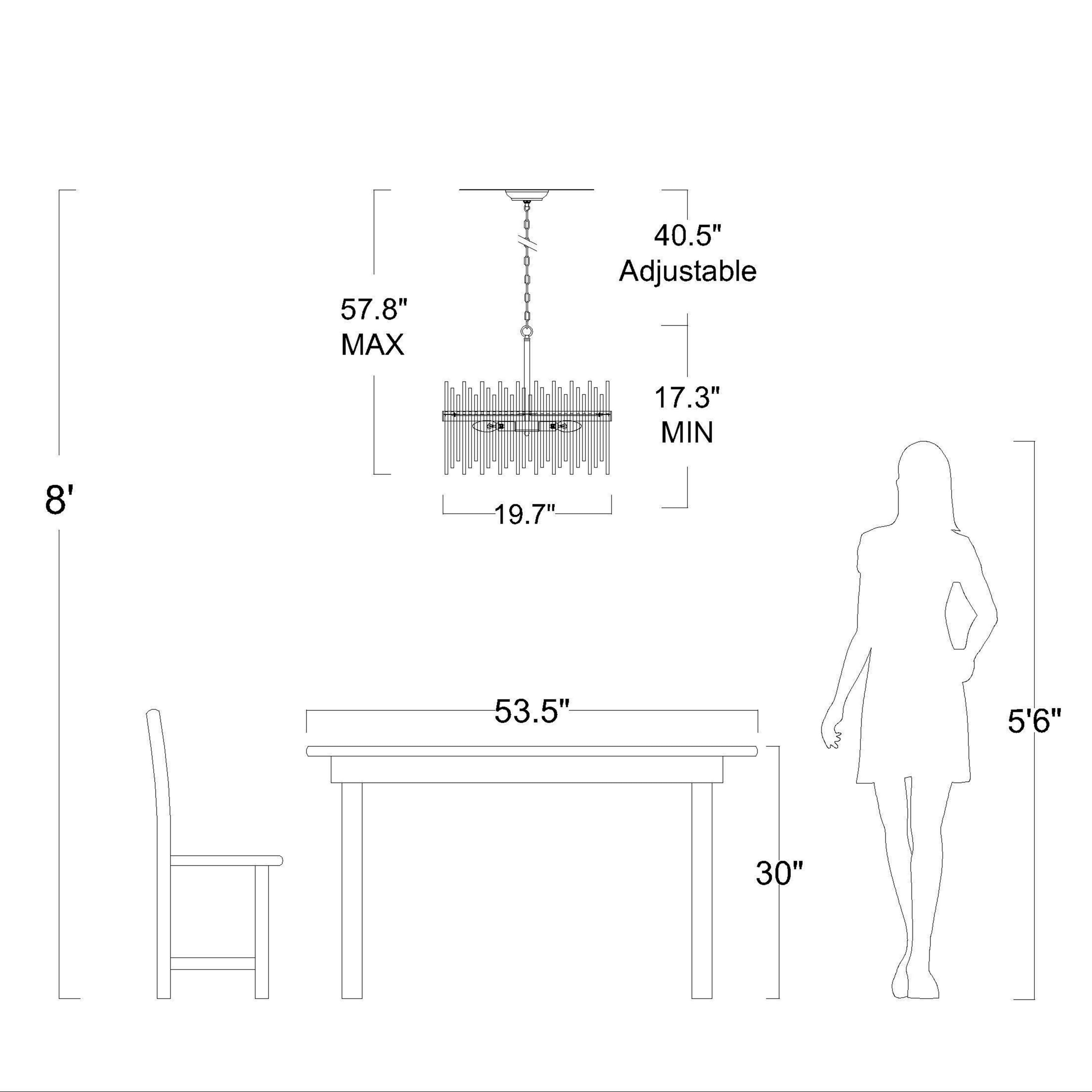 Lampadario Casandra a 5 luci in bronzo lucido con barre in vetro trasparente - Bronzo lucido