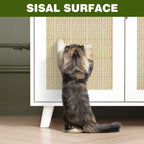 Lettiera per gatti, cuccia per gatti, tavolino laterale, porta, mobiletto, libreria