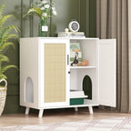 Lettiera per gatti, cuccia per gatti, tavolino laterale, porta, mobiletto, libreria