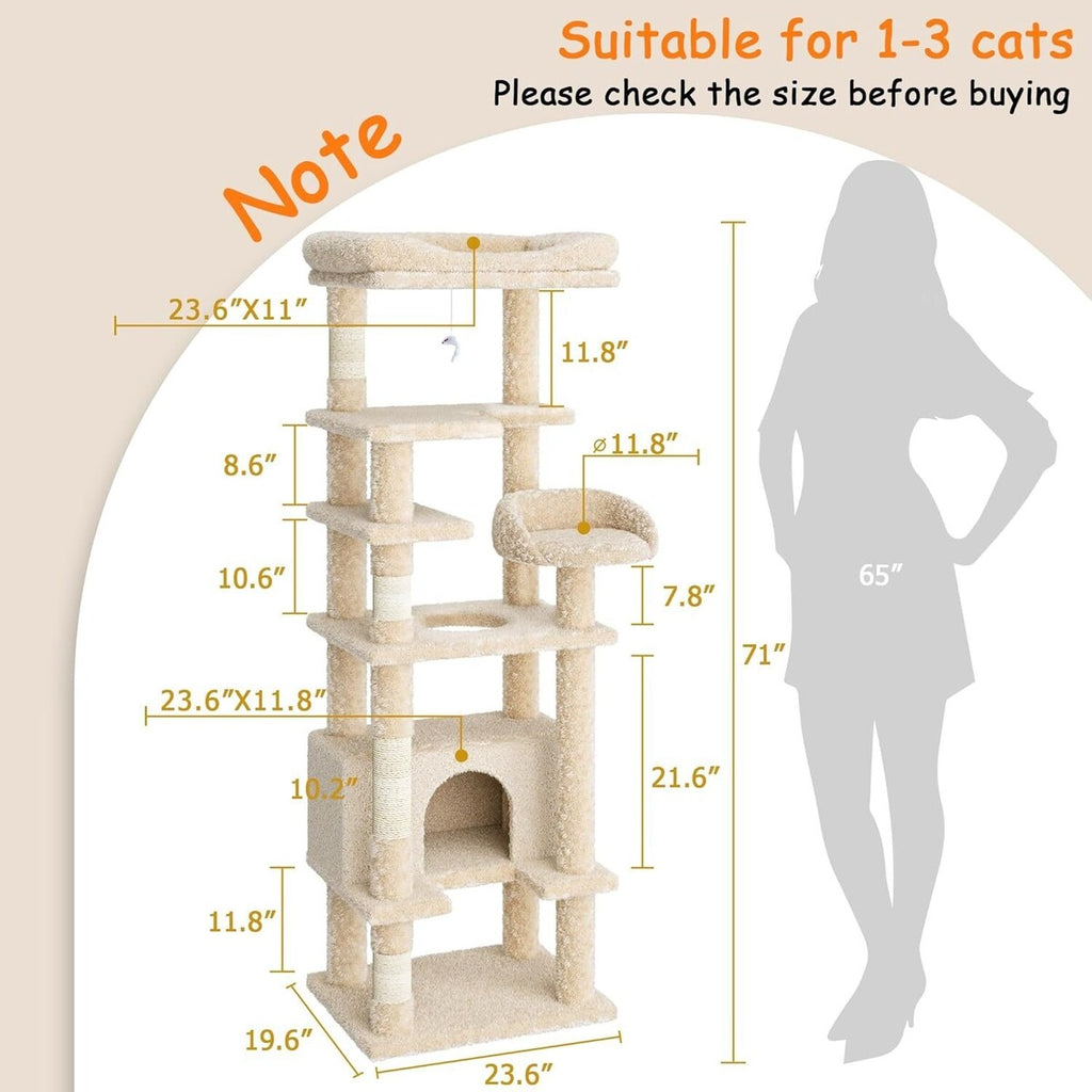 Tiragraffi, albero per gatti a più livelli con tiragraffi