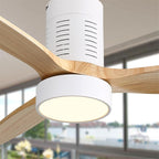 Ventilatore da soffitto a filo in stile fattoria da 52 pollici con luce e telecomando, motore CC reversibile