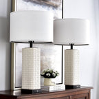 Set di lampade da tavolo USB in ceramica