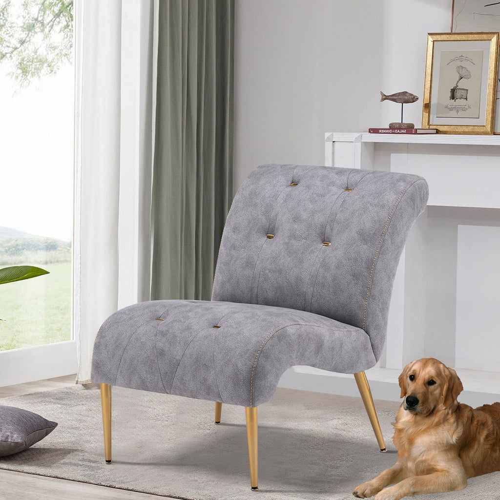 Divano chaise longue imbottito, poltrona decorativa per camera da letto, soggiorno