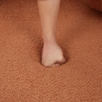 Poltrona lounge con braccioli in ciniglia, poltrona rotonda con base girevole a 360 gradi e 3 cuscini rimovibili