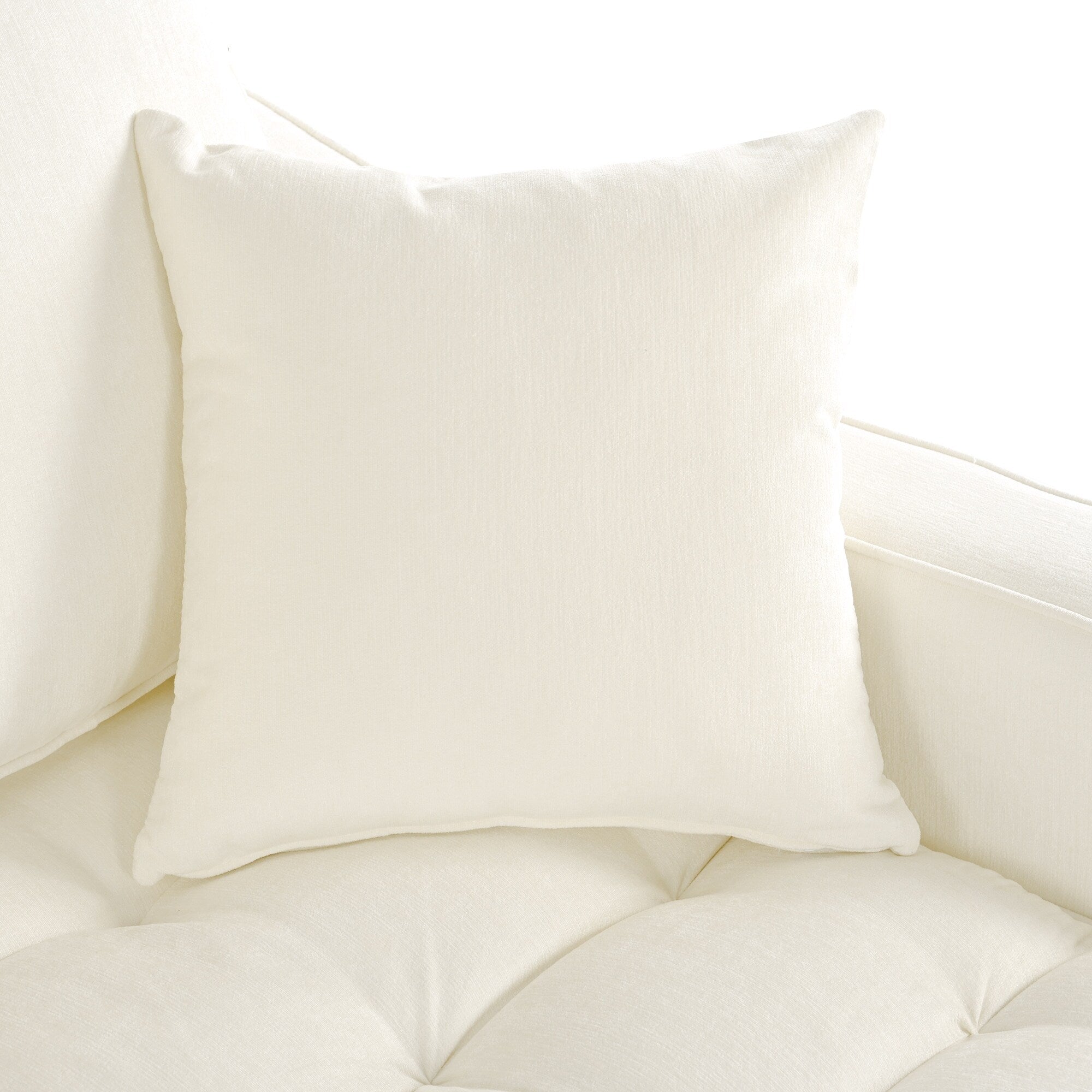 Divano letto con chaise longue in ciniglia, divano imbottito con schienale trapuntato e 2 cuscini staccabili per soggiorno