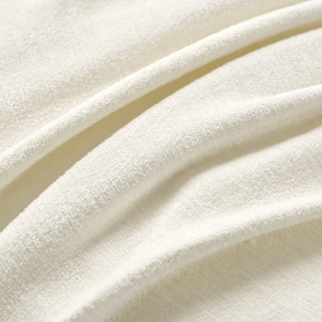 Divano letto con chaise longue in ciniglia, divano imbottito con schienale trapuntato e 2 cuscini staccabili per soggiorno