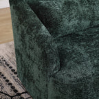 Poltrona girevole in ciniglia, comodo divano decorativo a 360 gradi per soggiorno, camera da letto e studio con cuscino rimovibile