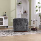 Poltrona girevole in ciniglia, comodo divano decorativo a 360 gradi per soggiorno, camera da letto e studio con cuscino rimovibile