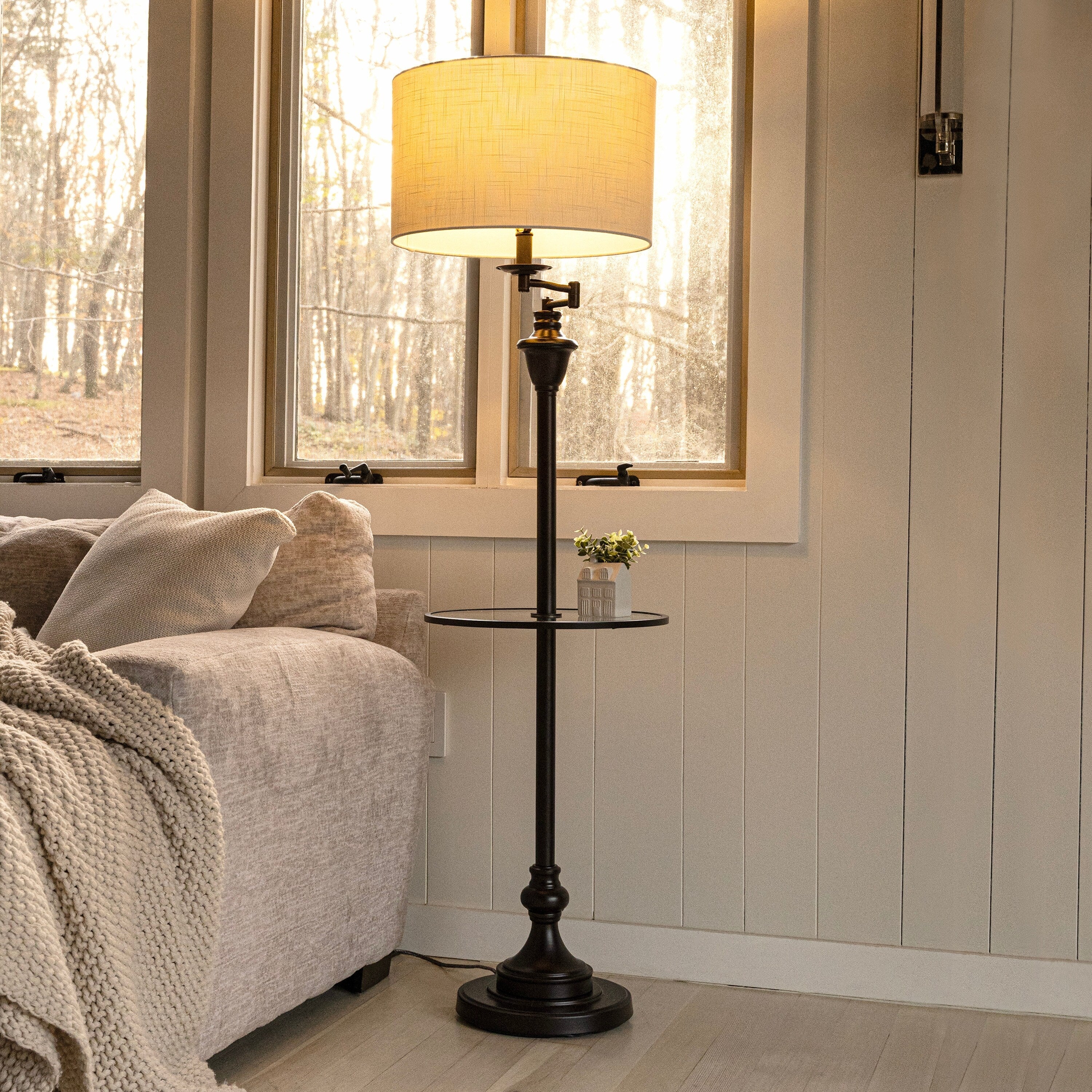 Lampada da tavolo Choi 22 Chinoiserie, blu/bianca (set da 2) di JONATHAN Y