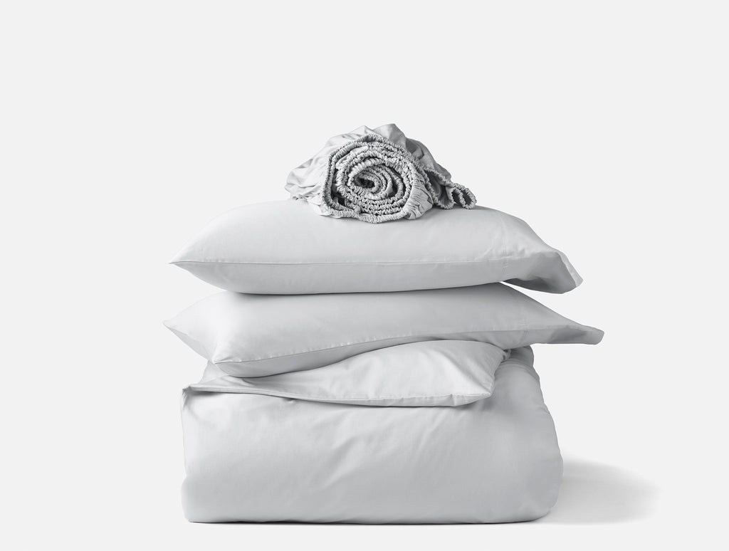 Set letto minimalista in raso organico morbido Cloud