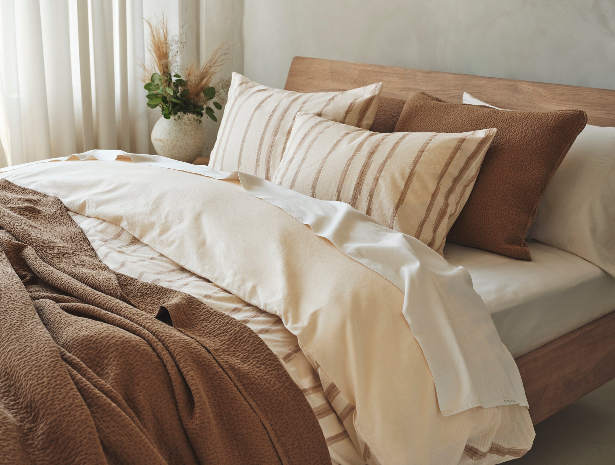 Copripiumino biologico a righe Cazadero