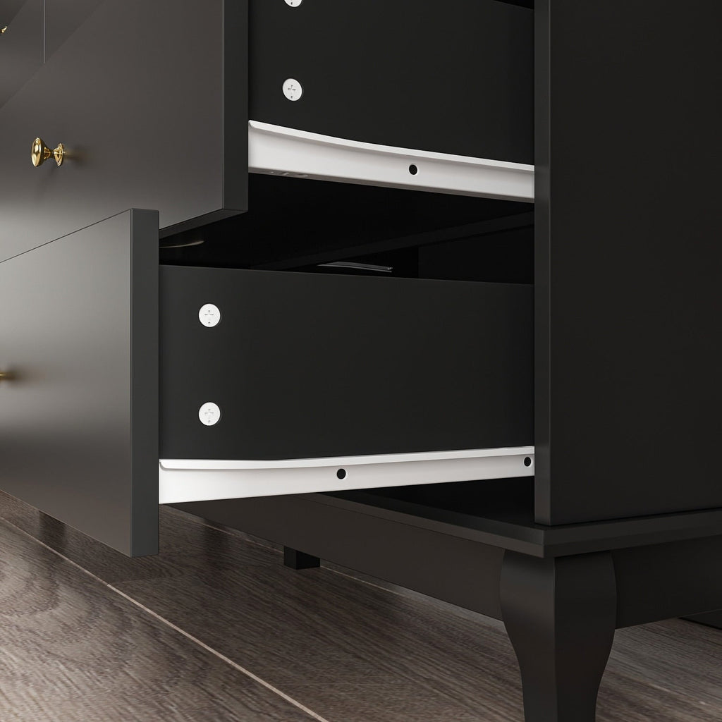 Cassettiera doppia a 10 cassetti per camera da letto, cassettiera bianca, ampia capacità di archiviazione