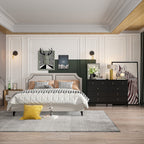 Cassettiera doppia a 10 cassetti per camera da letto, cassettiera bianca, ampia capacità di archiviazione