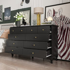 Cassettiera doppia a 10 cassetti per camera da letto, cassettiera bianca, ampia capacità di archiviazione