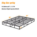 Molla in metallo a basso profilo da 5 pollici, struttura robusta con copertura grigia