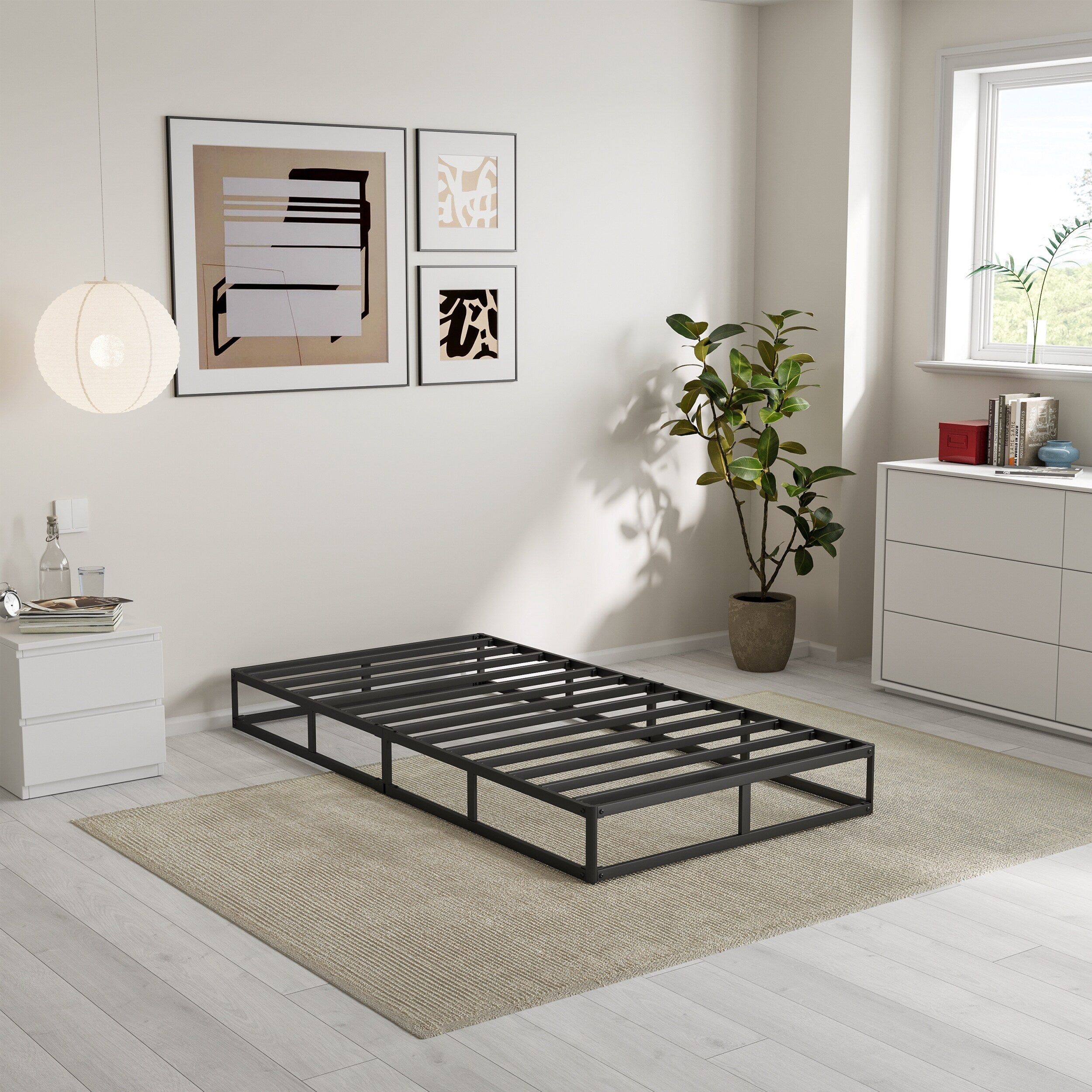 Molla in metallo a basso profilo da 5 pollici, struttura robusta con copertura grigia